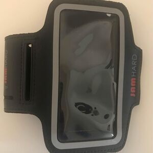 Black Sports Running Armband cell phone iPod holder Jam Hard